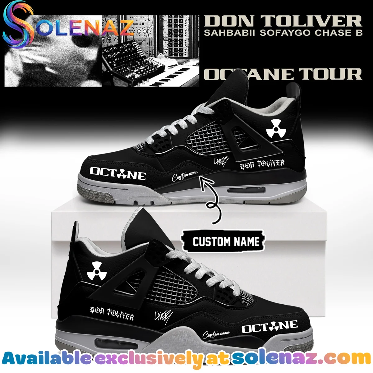 Don Toliver Octane Tour Signed Custom Air Force 1 & Jordan 1 Shoes (Style 15)