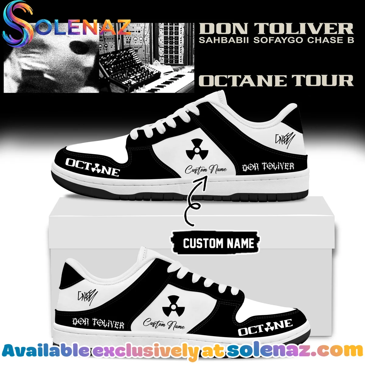 Don Toliver Octane Tour Signed Custom Air Force 1 & Jordan 1 Shoes - Part 17