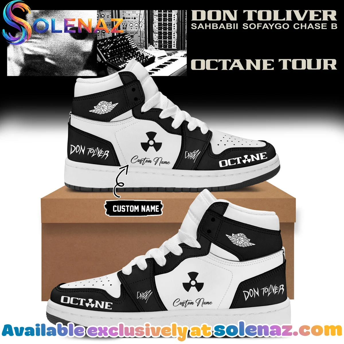 Don Toliver Octane Tour Signed Custom Air Force 1 & Jordan 1 Shoes [Batch 24]