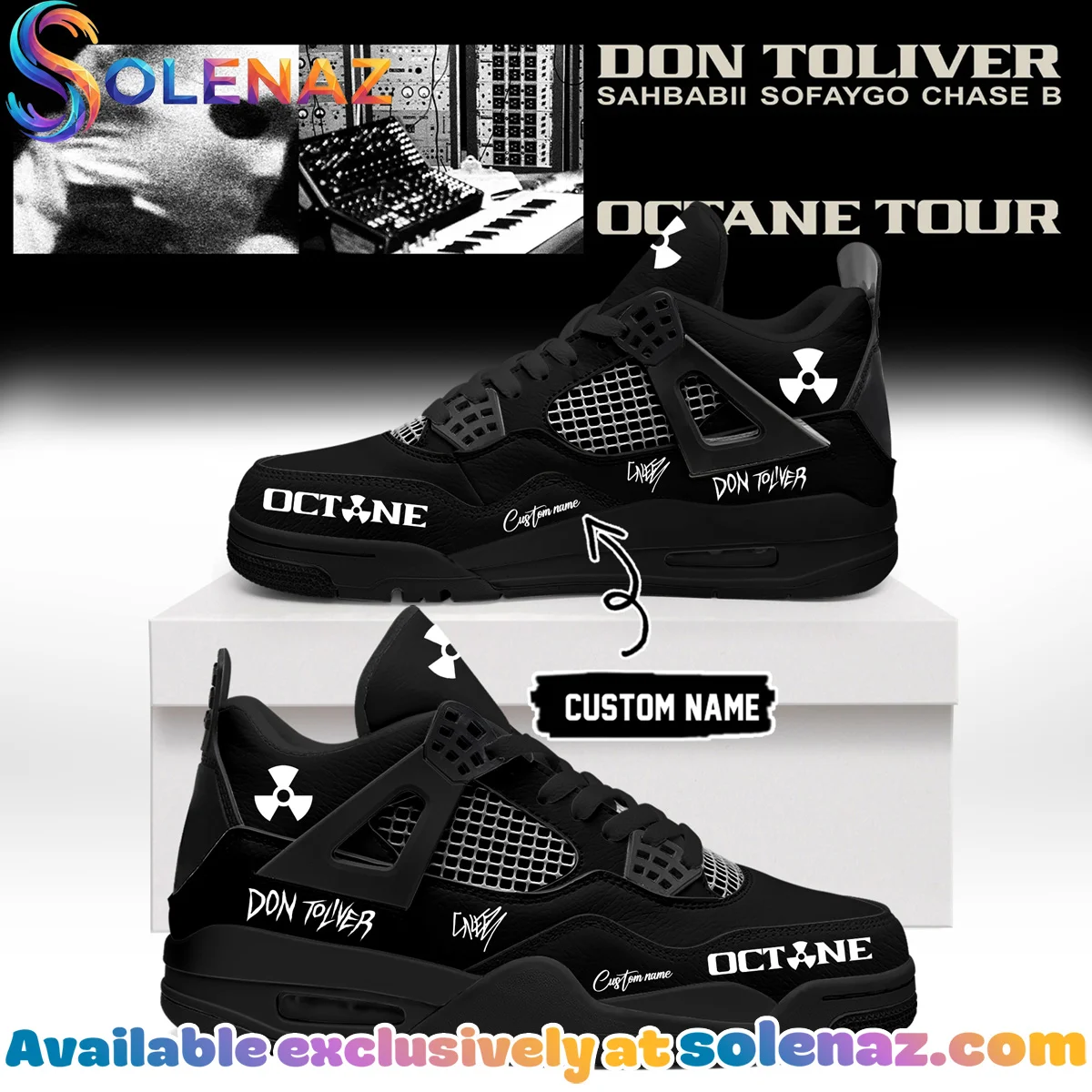 Don Toliver Octane Tour Signed Custom Air Force 1 & Jordan 1 Shoes - Variant 28