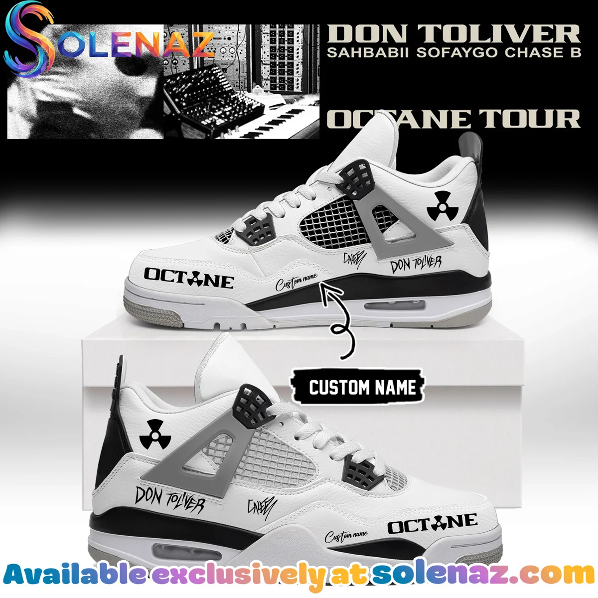 Don Toliver Octane Tour Signed Custom Air Force 1 & Jordan 1 Shoes - Part 25