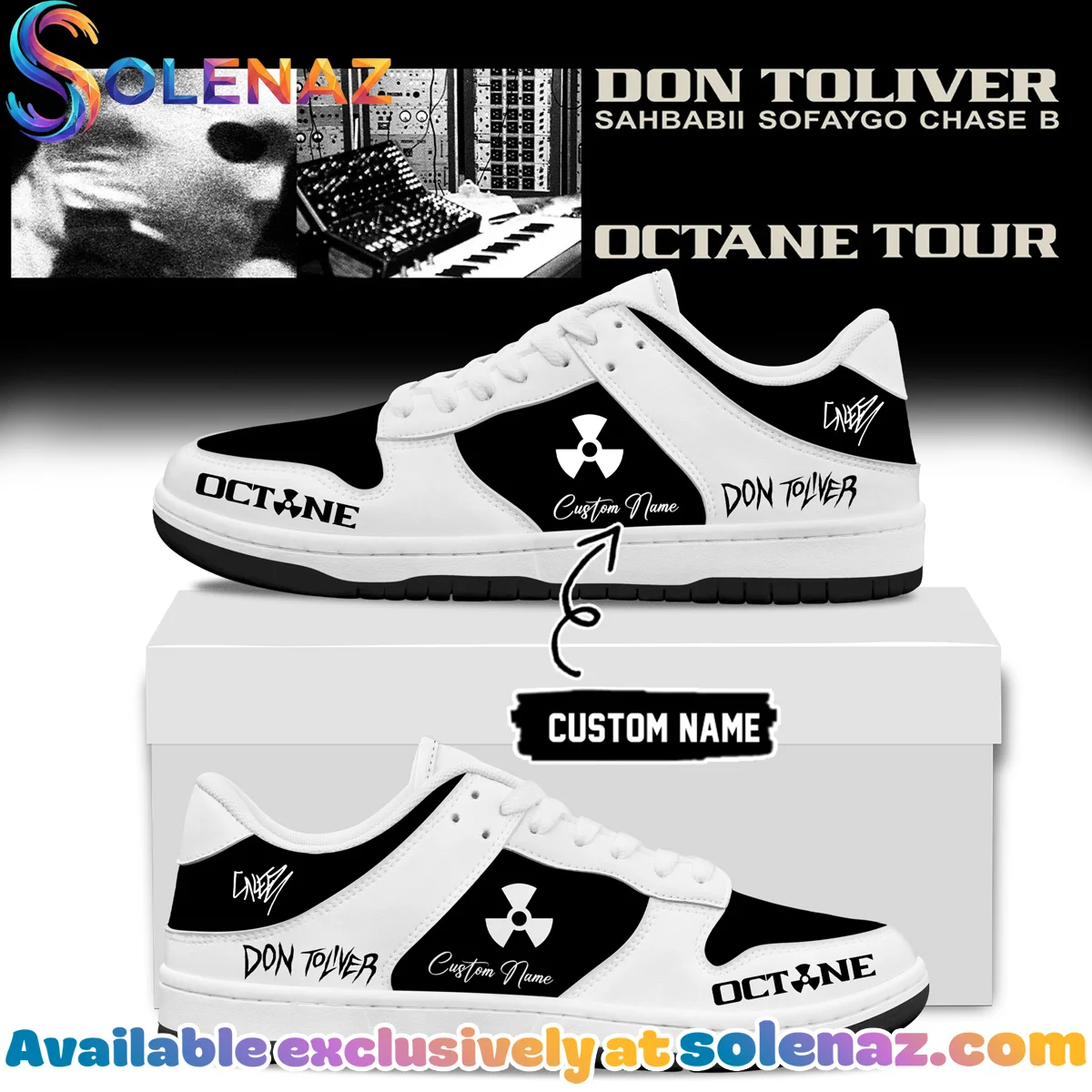 Don Toliver Octane Tour Signed Custom Air Force 1 & Jordan 1 Shoes (Design 31)