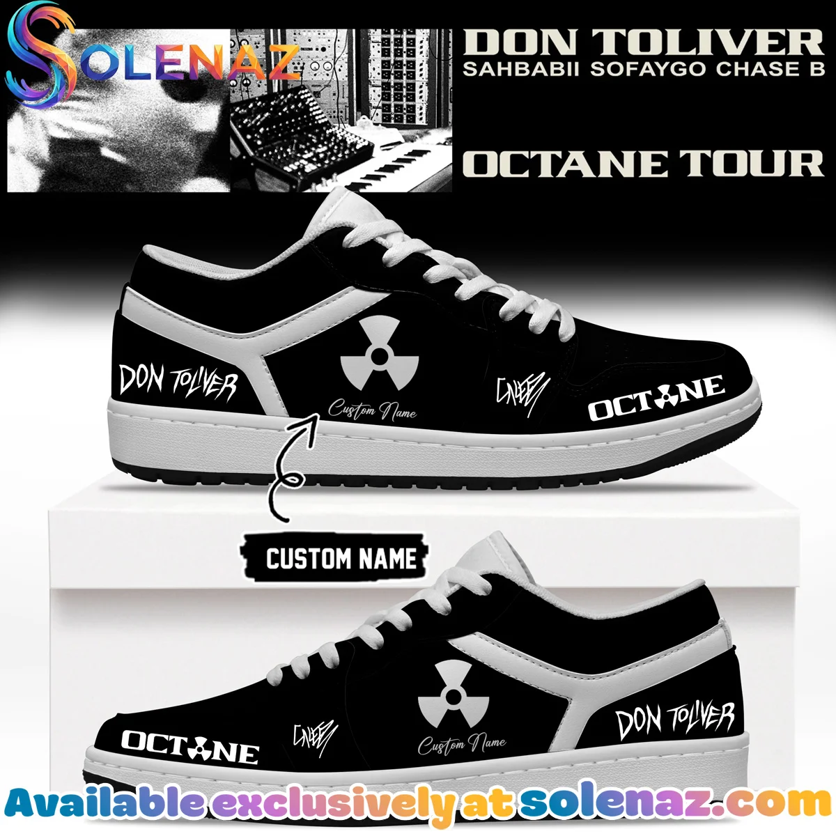 Don Toliver Octane Tour Signed Custom Air Force 1 & Jordan 1 Shoes (Design 3)