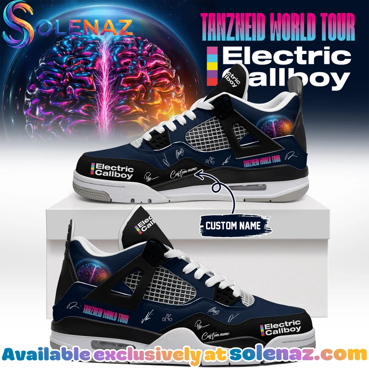 Electric Callboy Tanzneid World Tour Signature Custom Air Force 1 & Jordan 1 Shoes (Design 15)