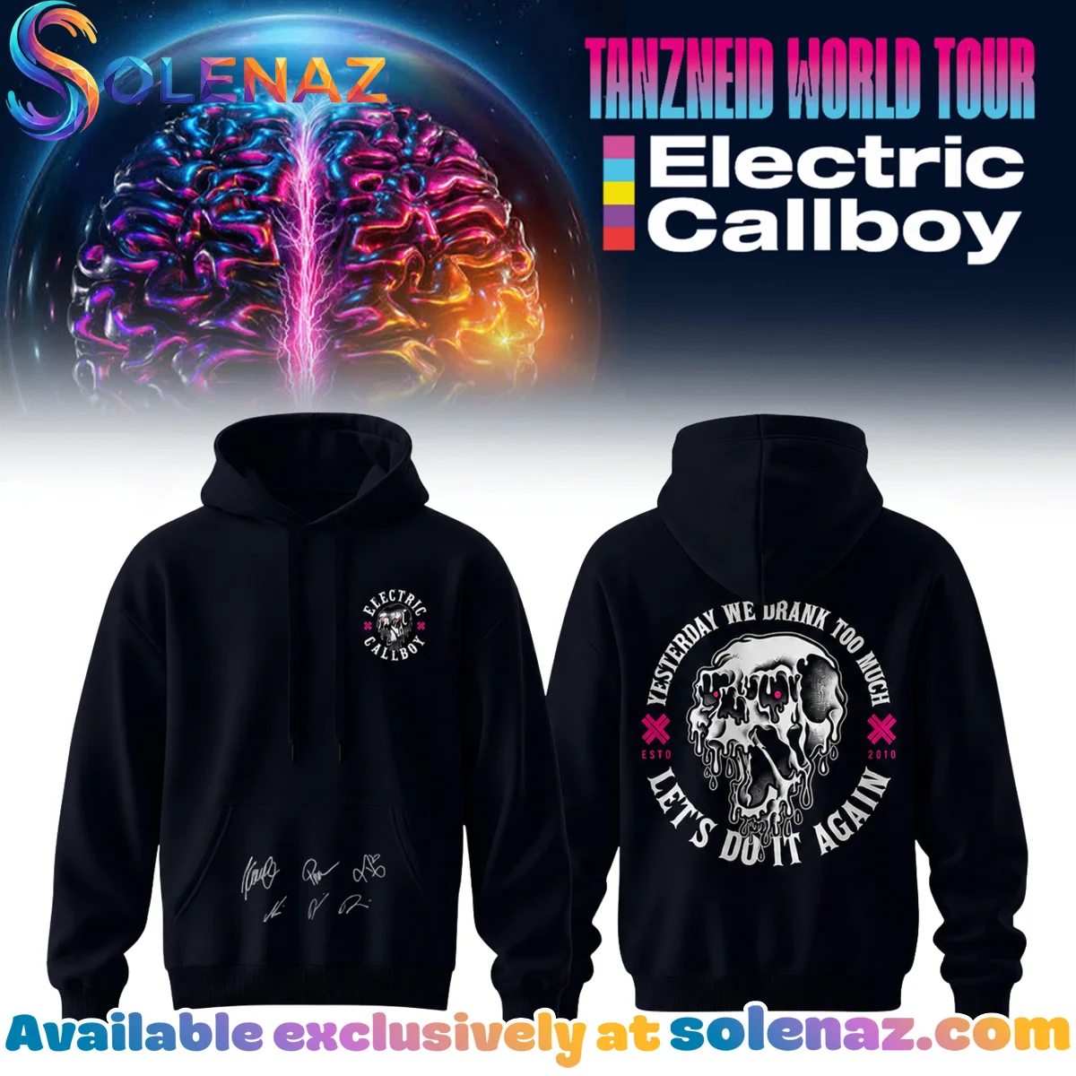 Electric Callboy Tanzneid World Tour Signed Shirt & Hoodie (Style 4)