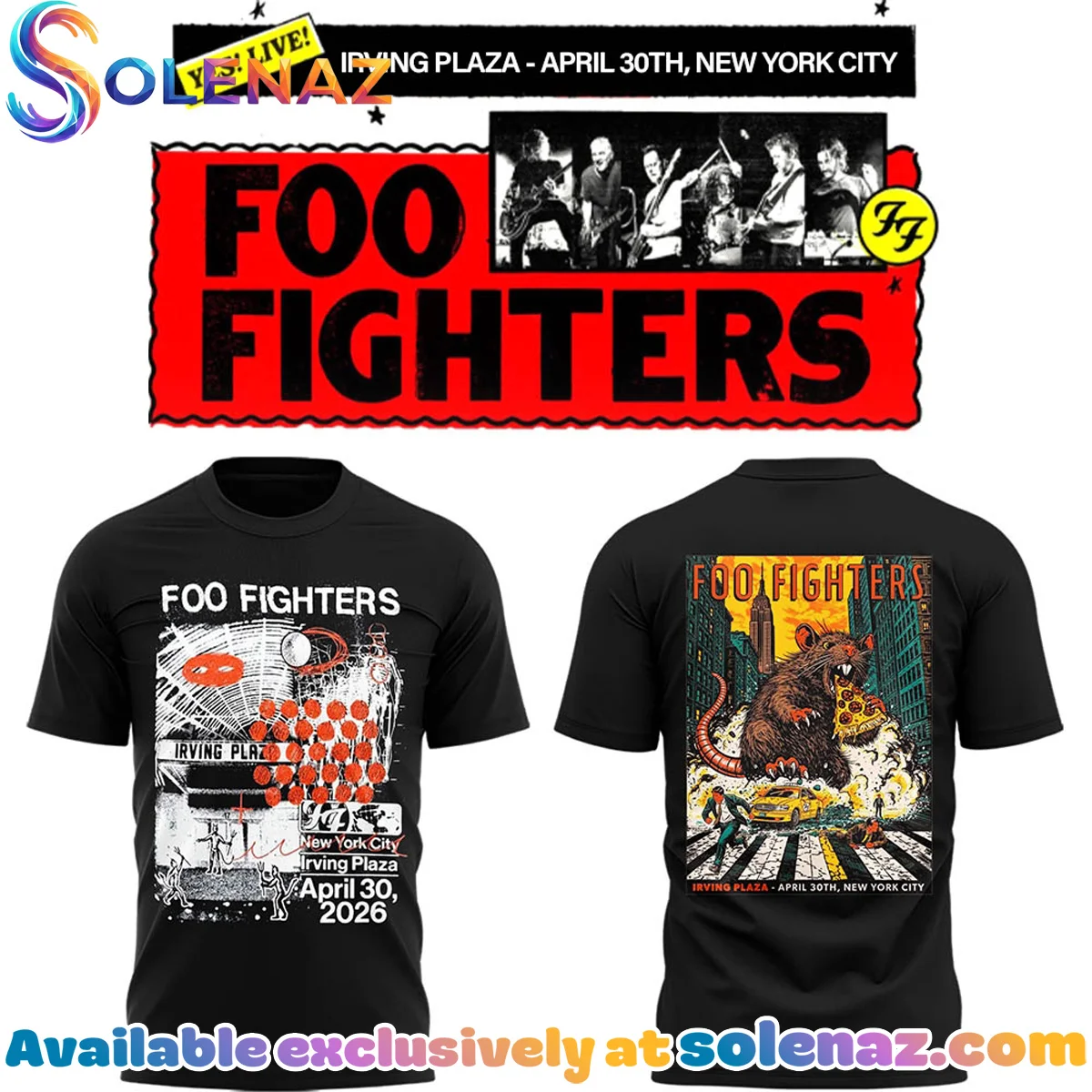FF Secret Show Irving Plaza New York City T-Shirt & Hoodie (Release 1)