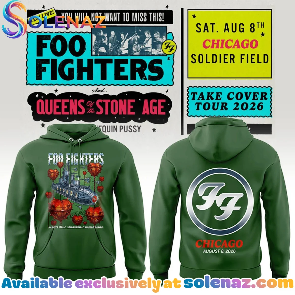 FF Take Cover Tour Chicago IL Shirt & Hoodie (Release 4)