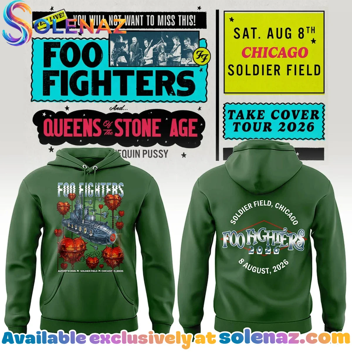 FF Take Cover Tour Chicago IL T-Shirt & Hoodie - Part 3