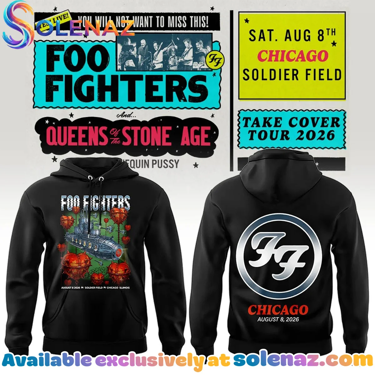 FF Take Cover Tour Chicago IL Shirt & Hoodie (Design 1)