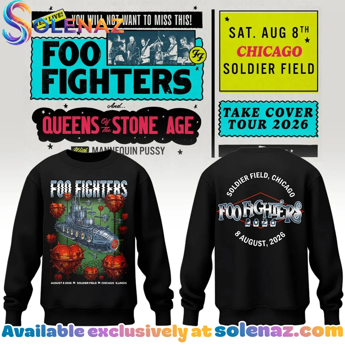 FF Take Cover Tour Chicago IL Shirt & Hoodie - Series 8