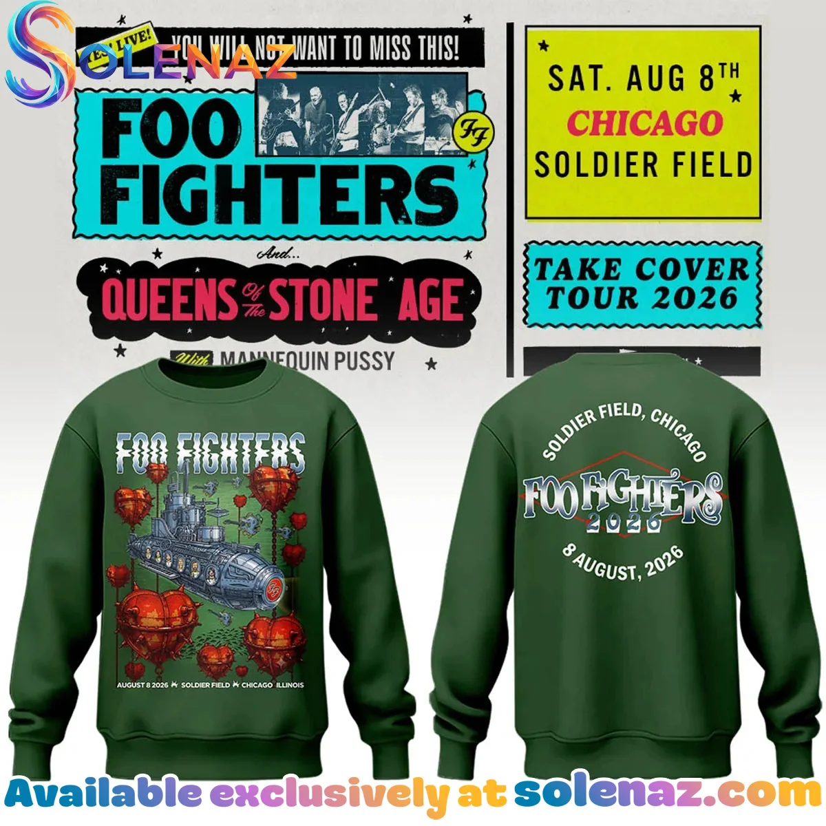 FF Take Cover Tour Chicago IL Shirt & Hoodie (Style 5)