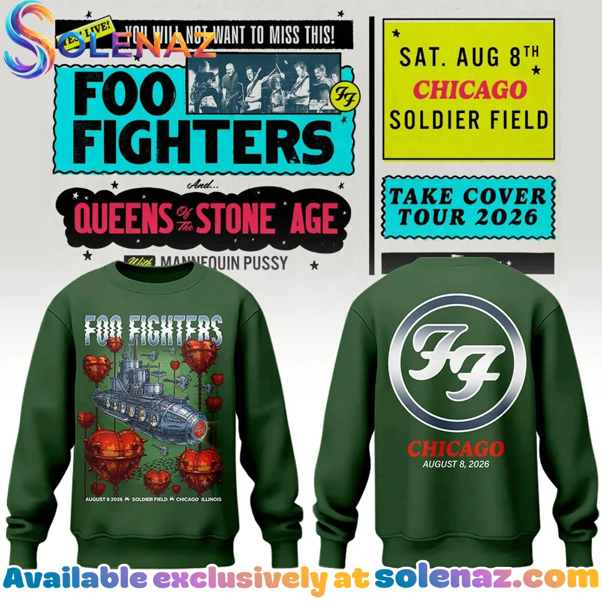 FF Take Cover Tour Chicago IL Shirt & Hoodie - Variant 7