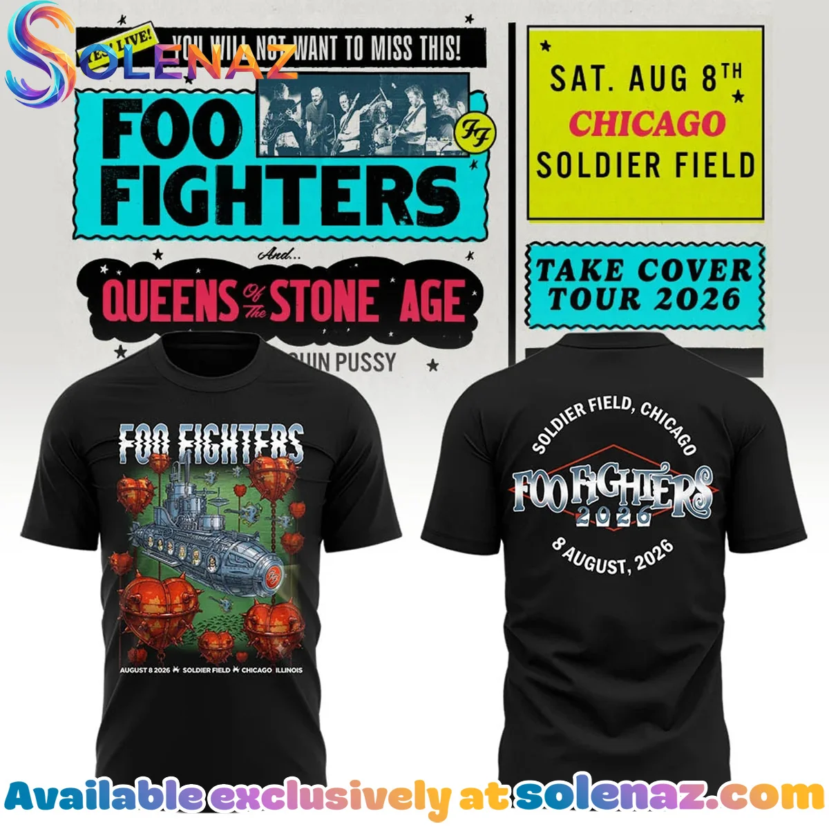 FF Take Cover Tour Chicago IL T-Shirt & Hoodie [Batch 9]