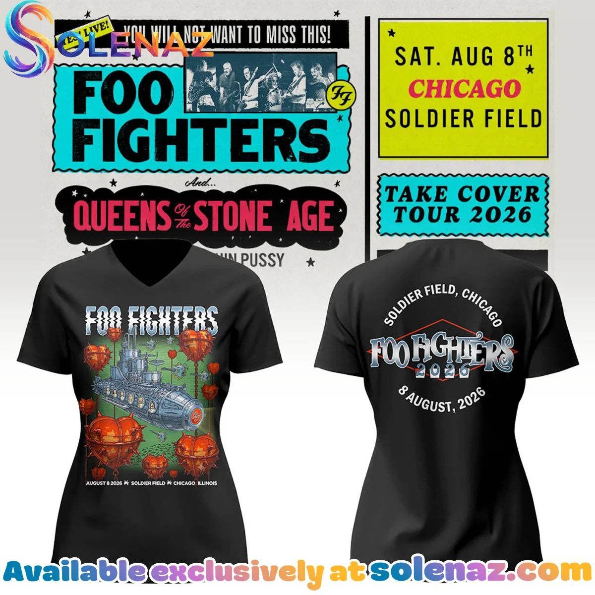 FF Take Cover Tour Chicago IL Shirt & Hoodie - Series 15
