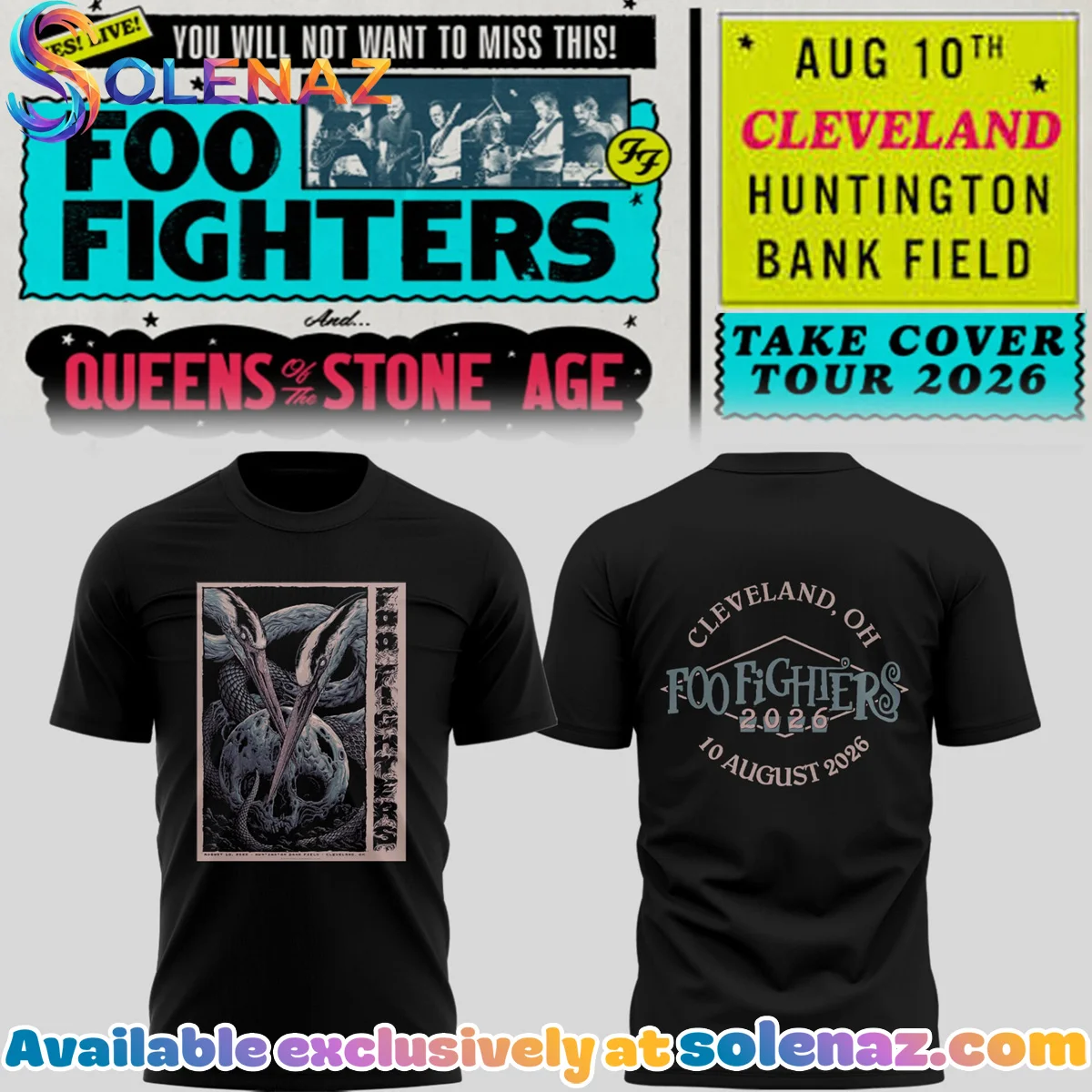 FF Take Cover Tour Cleveland OH T-Shirt & Hoodie (Release 2)