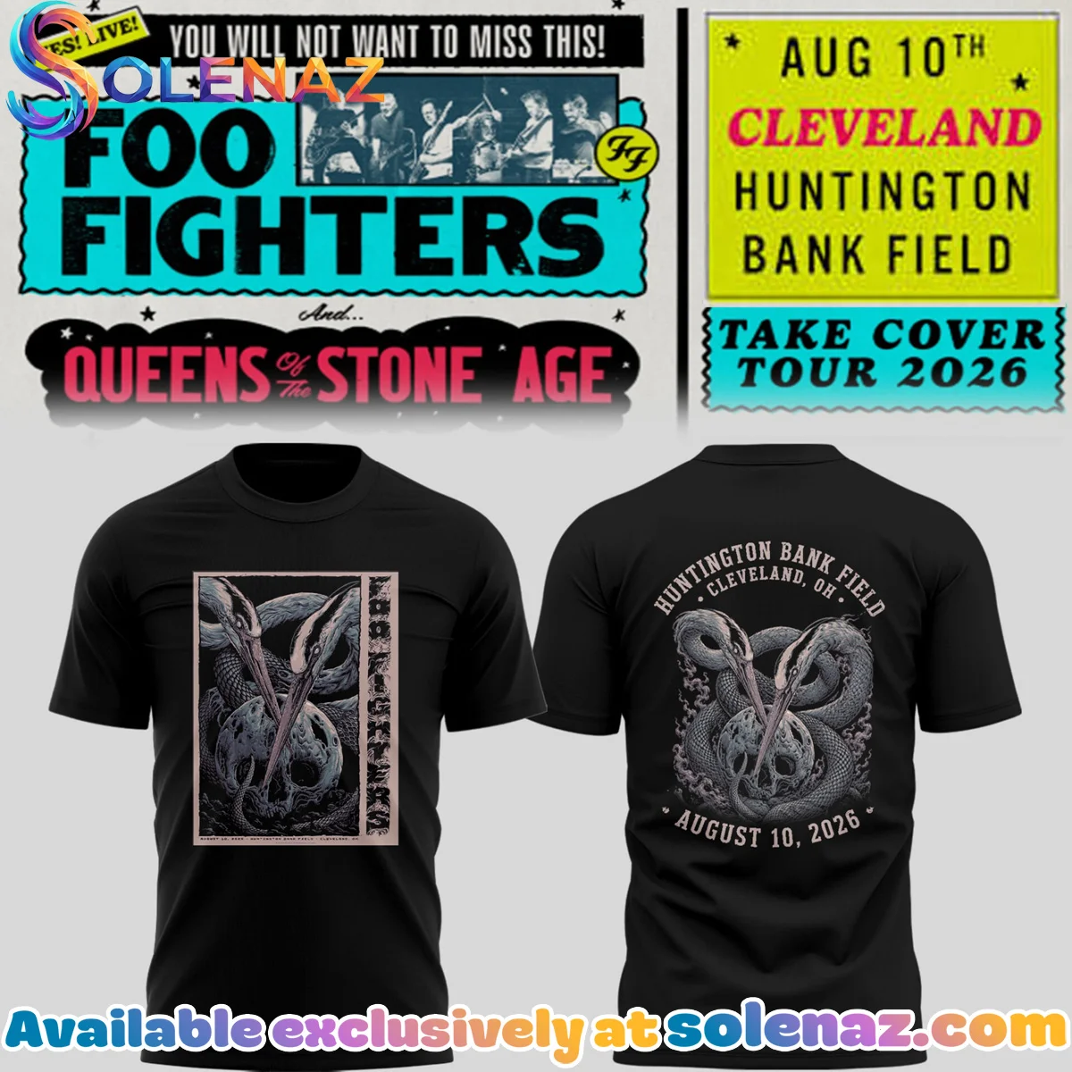FF Take Cover Tour Cleveland OH T-Shirt & Hoodie (Style 3)
