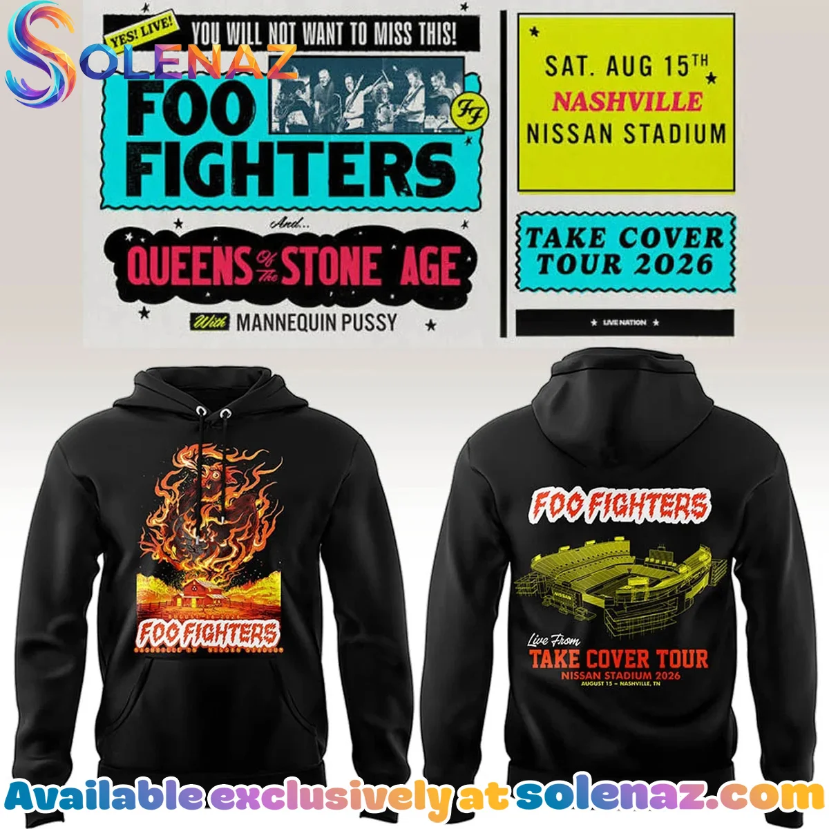 FF Take Cover Tour Nashville TN T-Shirt & Hoodie - Series 3