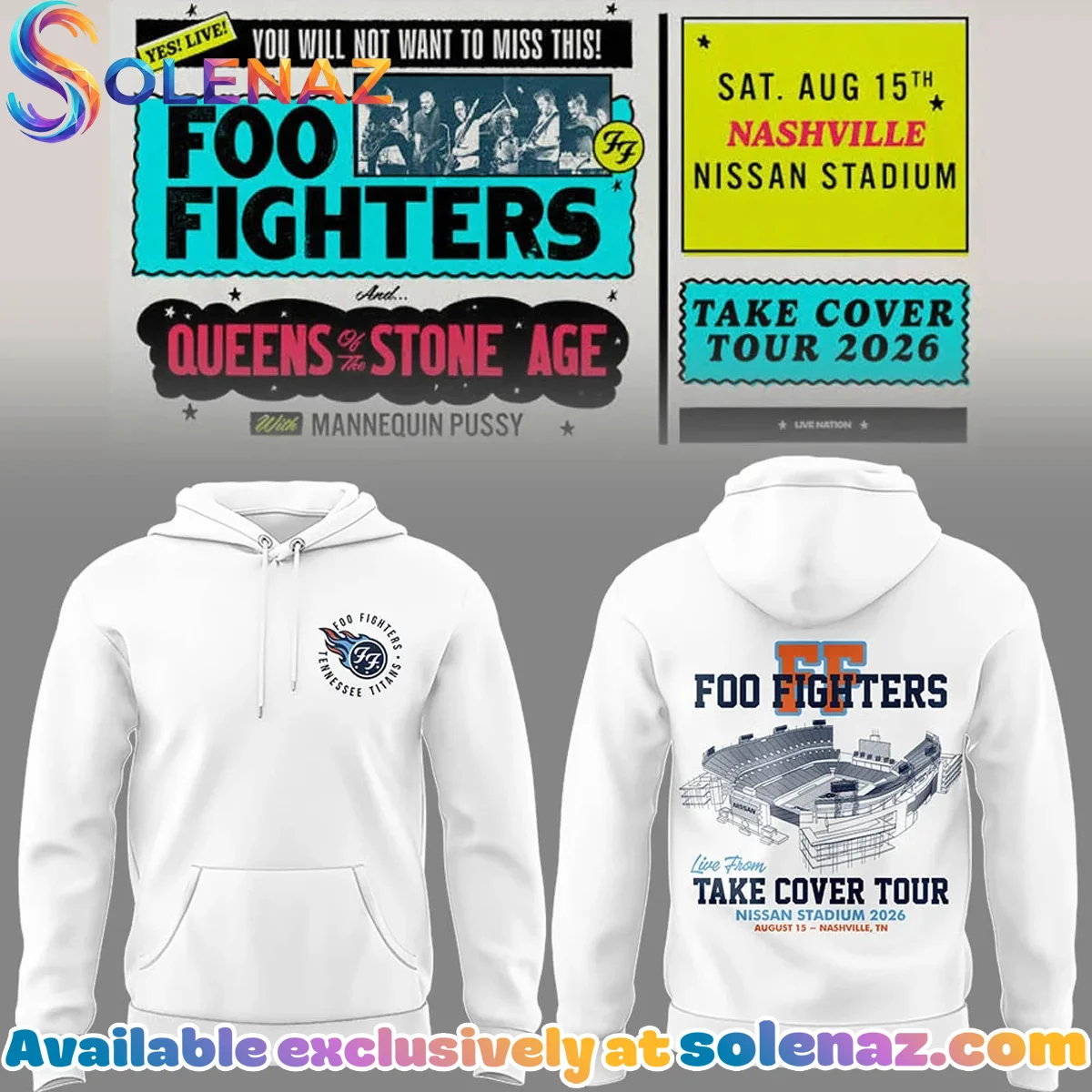 FF Take Cover Tour Nashville TN T-Shirt & Hoodie - Variant 6