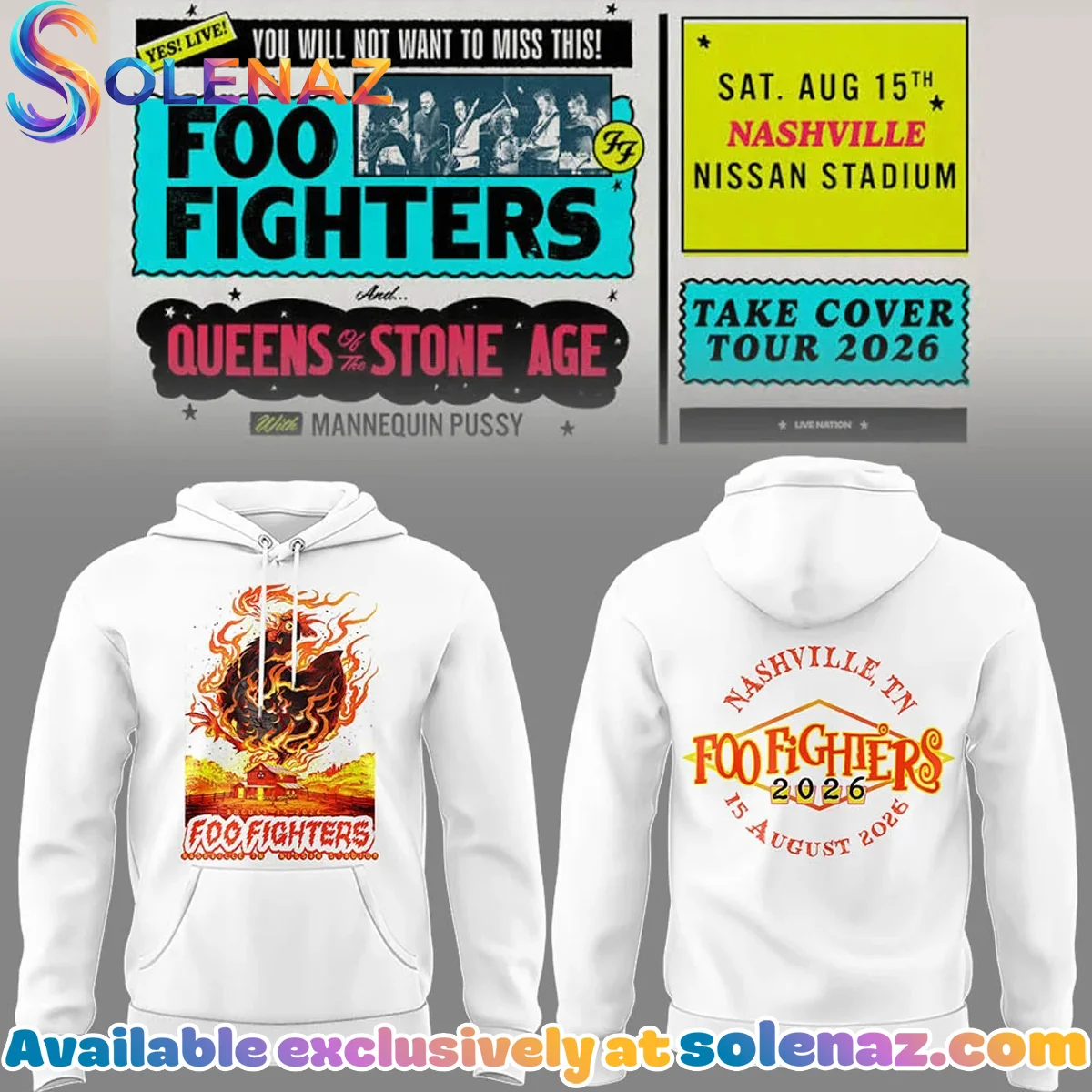 FF Take Cover Tour Nashville TN Shirt & Hoodie (Design 5)