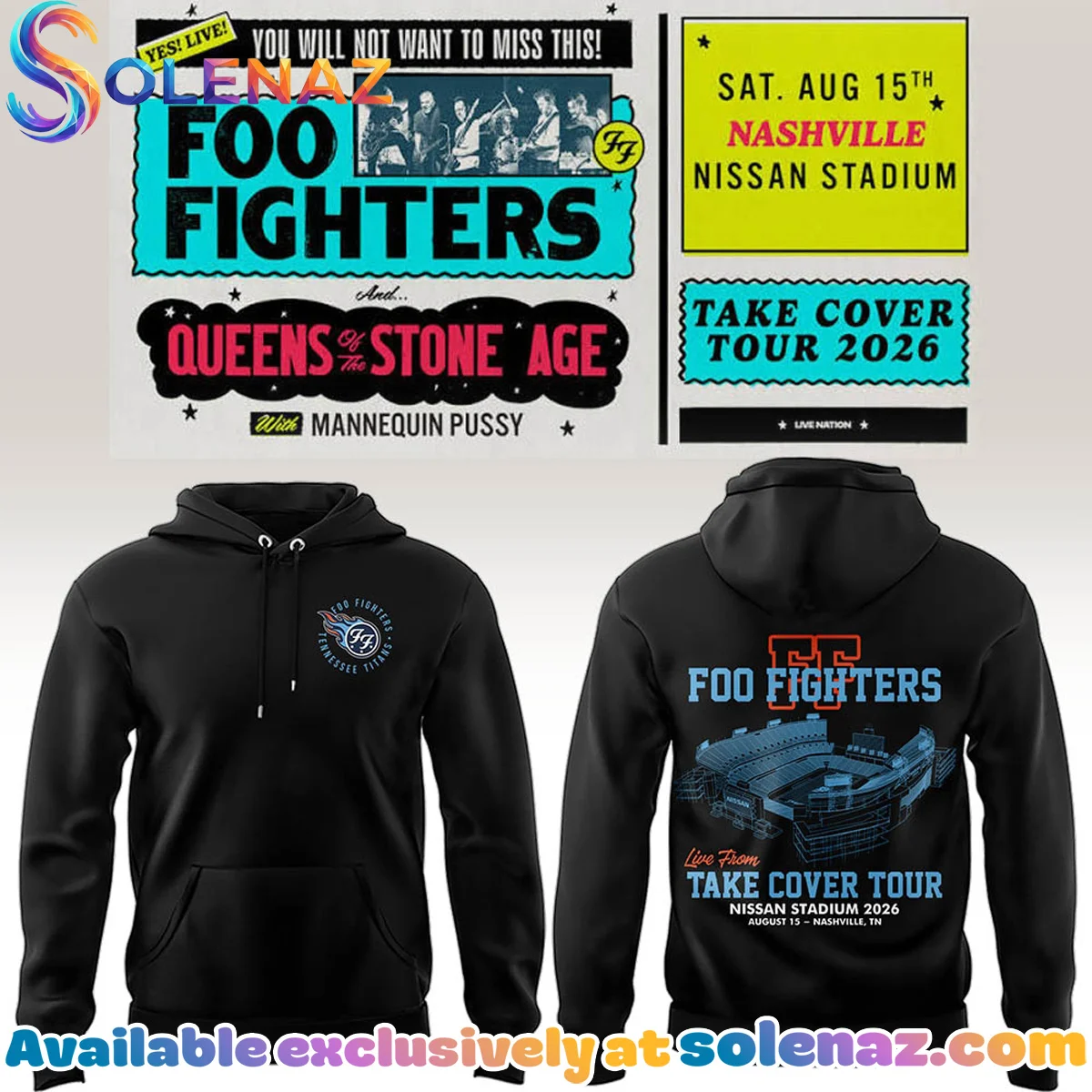 FF Take Cover Tour Nashville TN Shirt & Hoodie (Style 7)