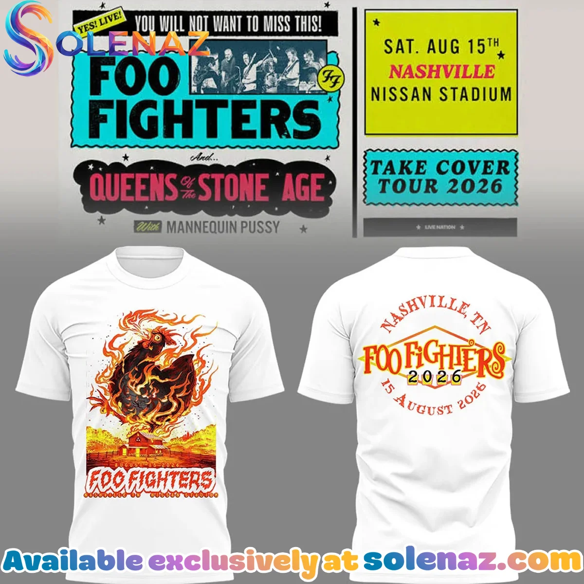 FF Take Cover Tour Nashville TN Shirt & Hoodie [Drop 10]