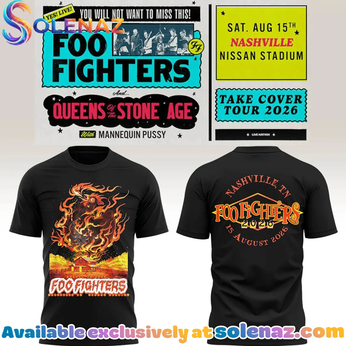 FF Take Cover Tour Nashville TN T-Shirt & Hoodie - Part 13