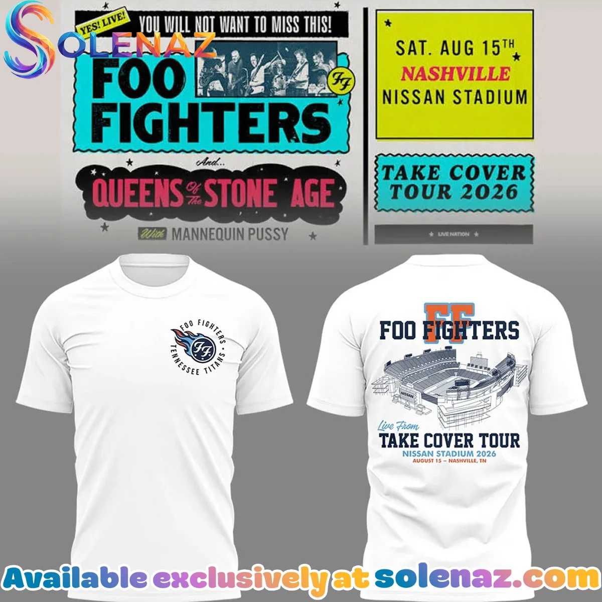 FF Take Cover Tour Nashville TN Shirt & Hoodie - Part 9