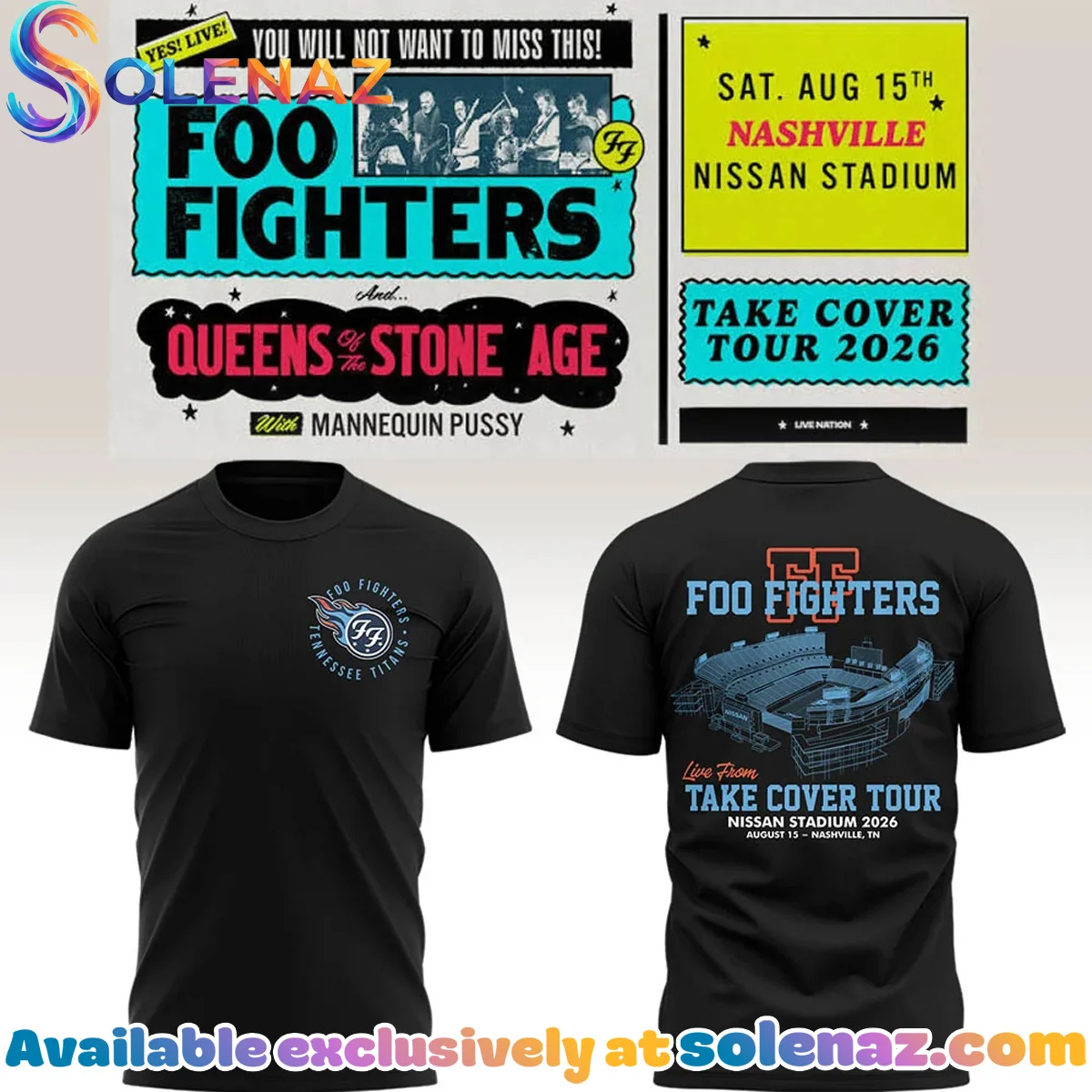FF Take Cover Tour Nashville TN Shirt & Hoodie - Variant 12