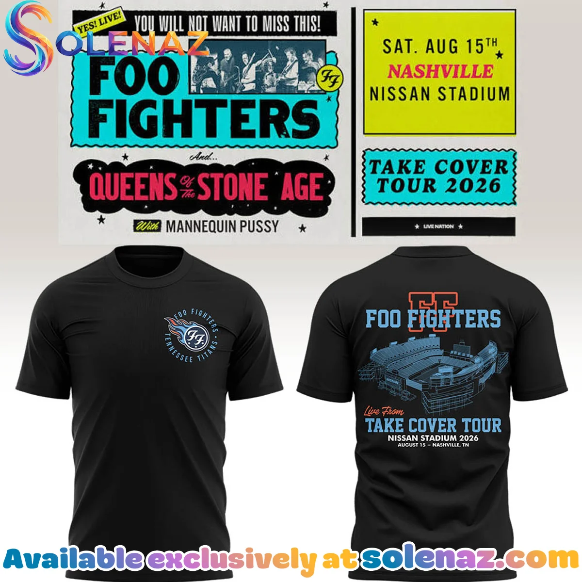 FF Take Cover Tour Nashville TN Shirt & Hoodie - Series 19