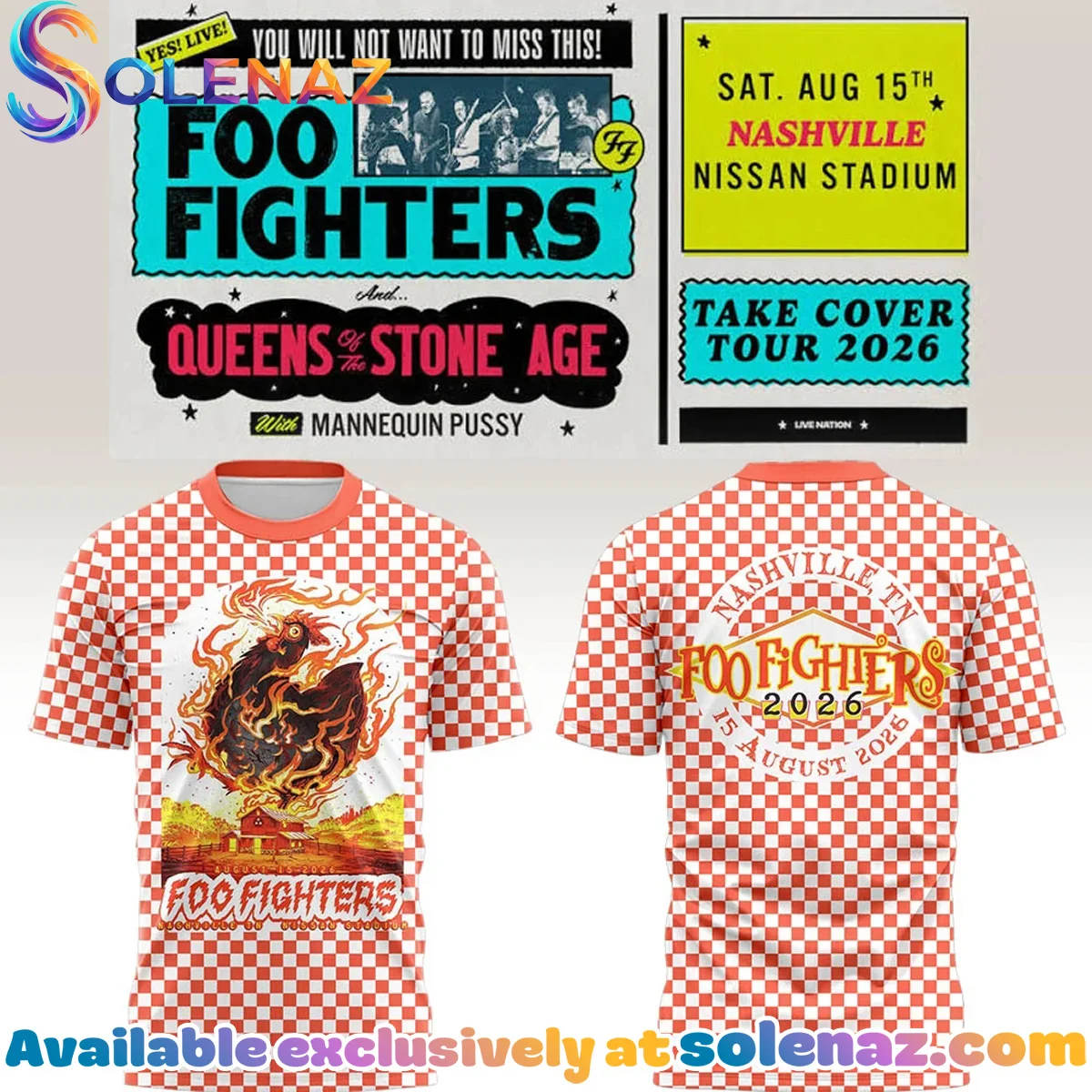 FF Take Cover Tour Nashville TN Shirt & Hoodie (Design 11)