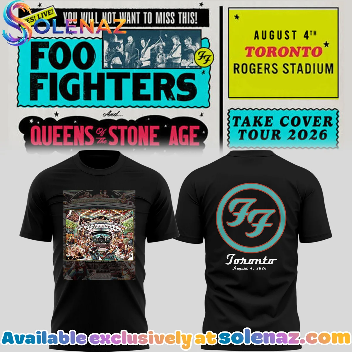 FF Take Cover Tour Toronto ON T-Shirt & Hoodie - Variant 3