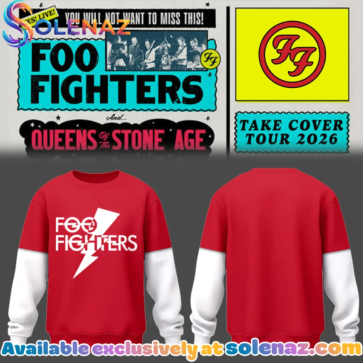 FF Take Cover Tour T-Shirt & Hoodie (Style 1)