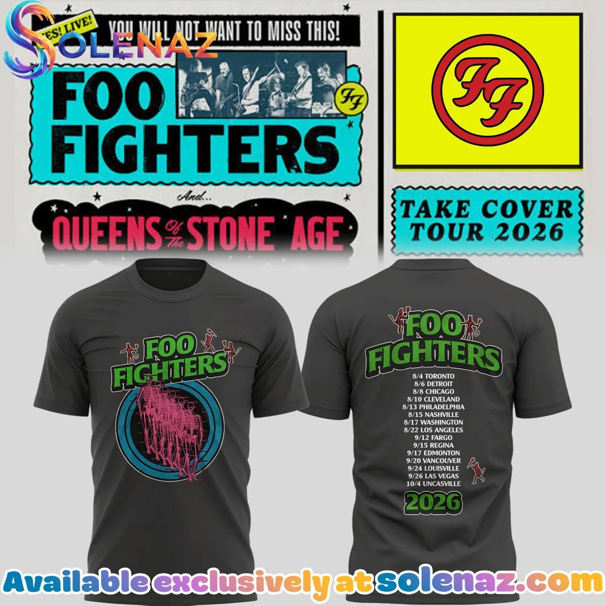 FF Take Cover Tour T-Shirt & Hoodie - Series 8