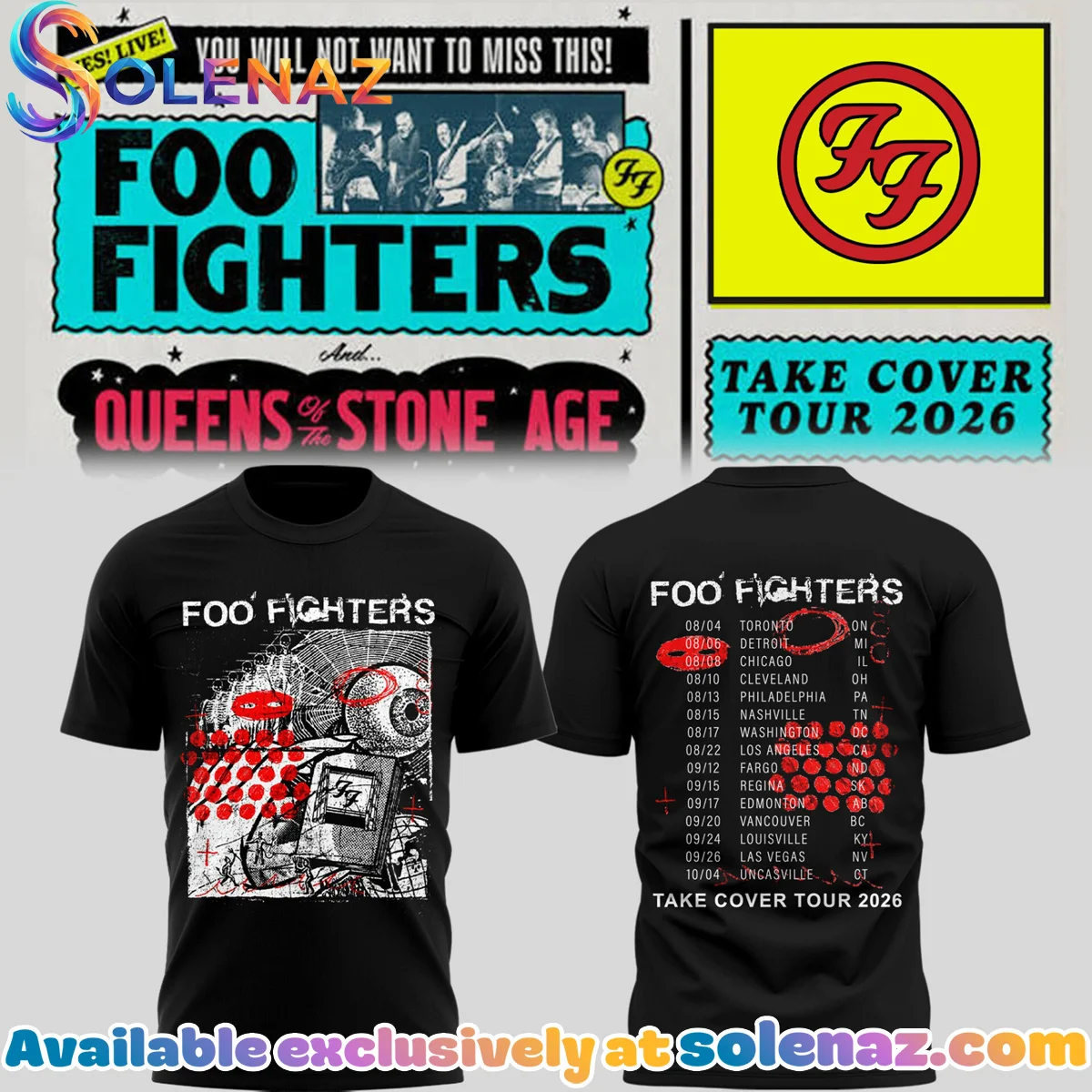 FF Take Cover Tour T-Shirt & Hoodie [Batch 9]