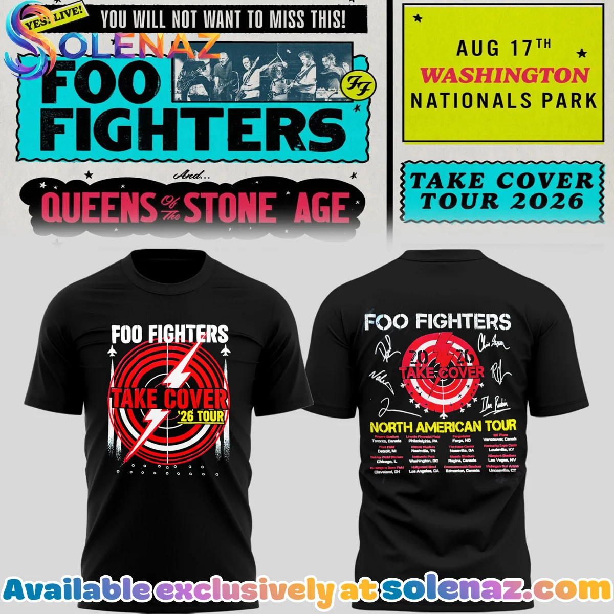FF Take Cover Tour Shirt & Hoodie - Series 14