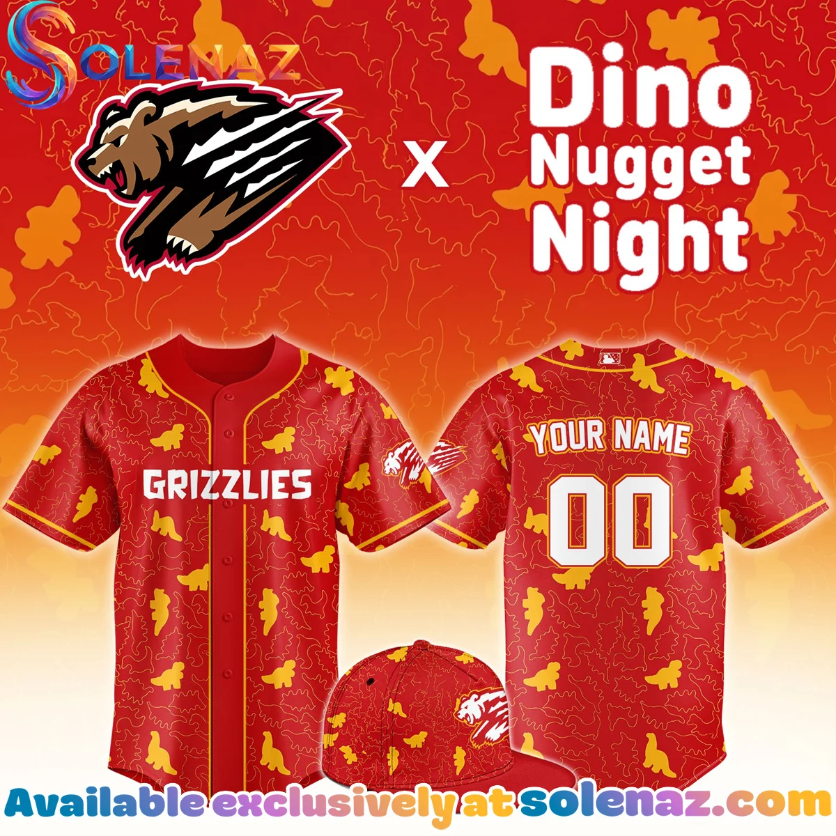 Fresno Grizzlies Dino Nugget Night Jersey