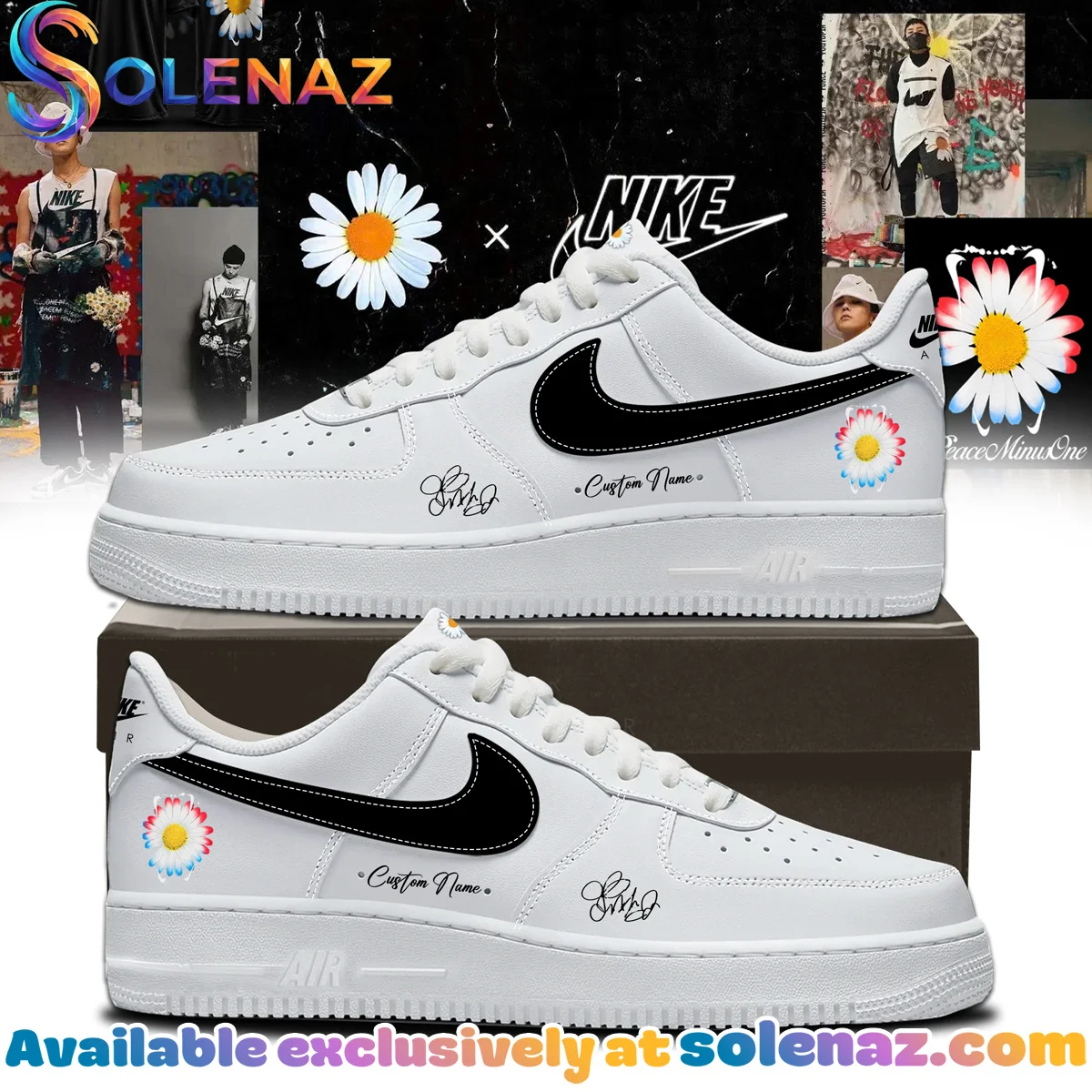 G-Dragon PEACEMINUSONE Custom Air Force 1 & Jordan 1 Shoes - Variant 6
