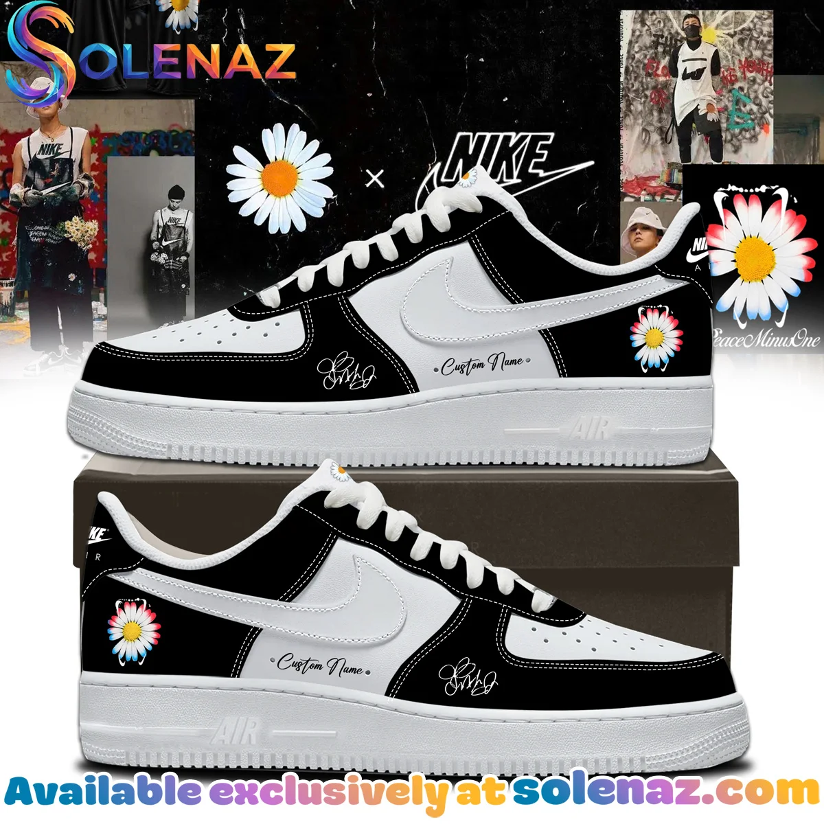 G-Dragon PEACEMINUSONE Custom Air Force 1 & Jordan 1 Shoes (Style 9)