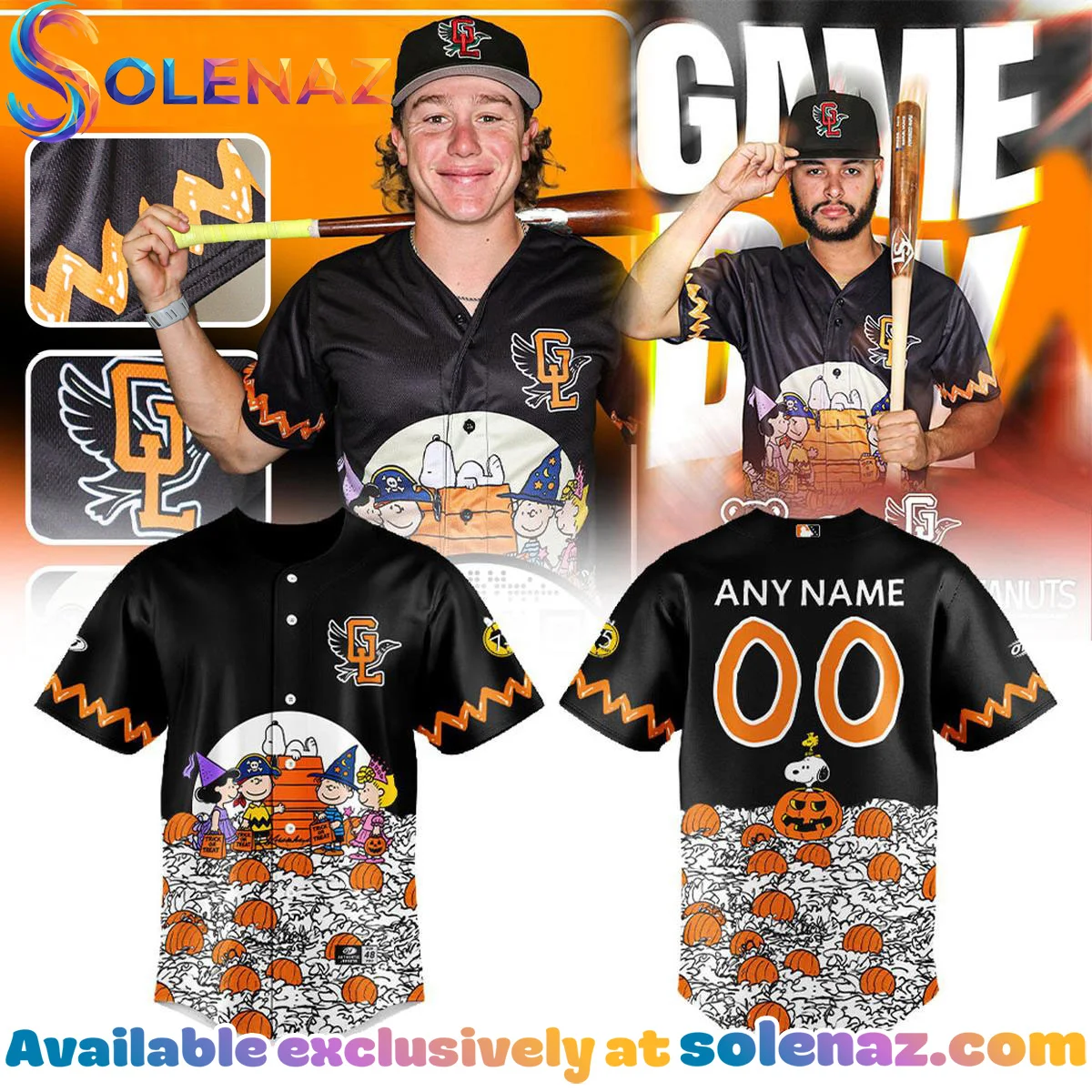 Great Lakes Loons Peanuts Halloween Jersey Great Lakes Loons Peanuts Halloween Jersey