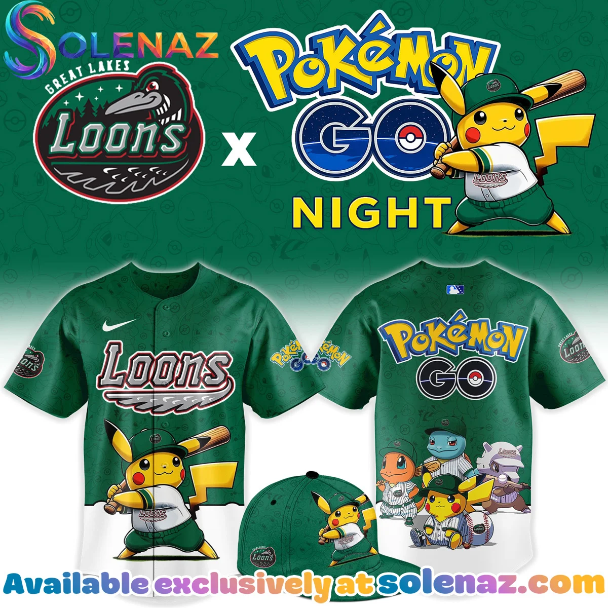 Great Lakes Loons Pokemon GO Night Jersey