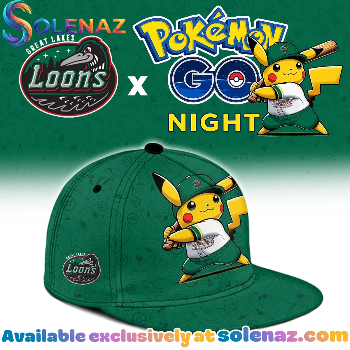 Great Lakes Loons Pokemon GO Night Jersey Great Lakes Loons Pokemon GO Night Jersey