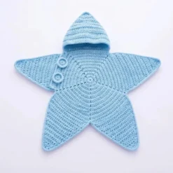 Baby Crochet Starfish Swaddle Blanket 10
