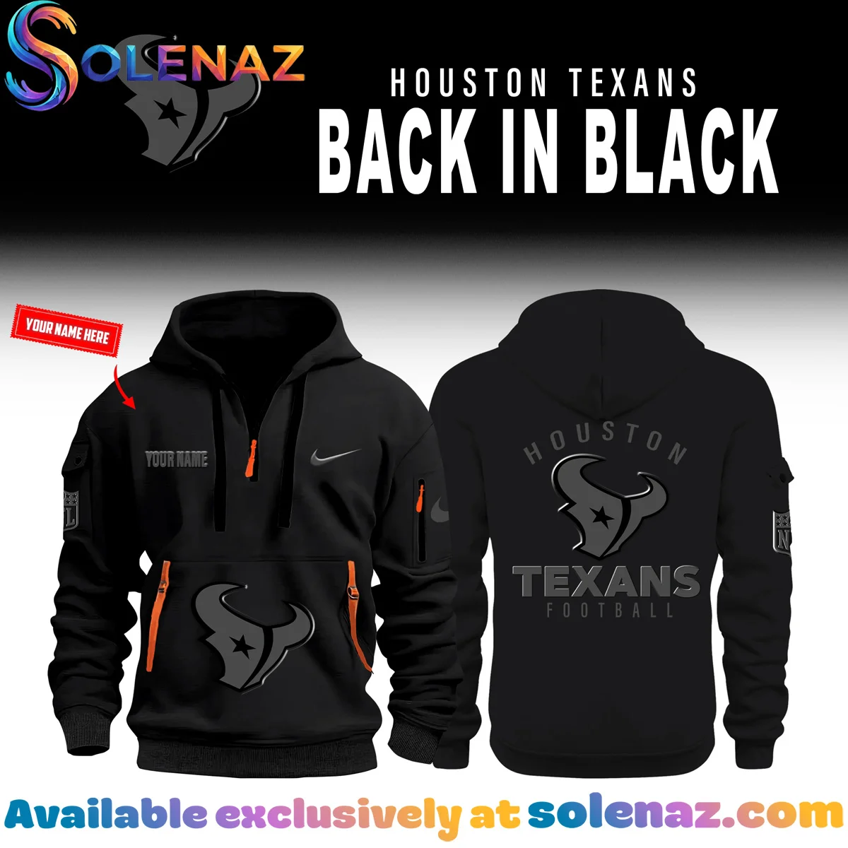 Houston Texans Back In Black Jacket - Part 1