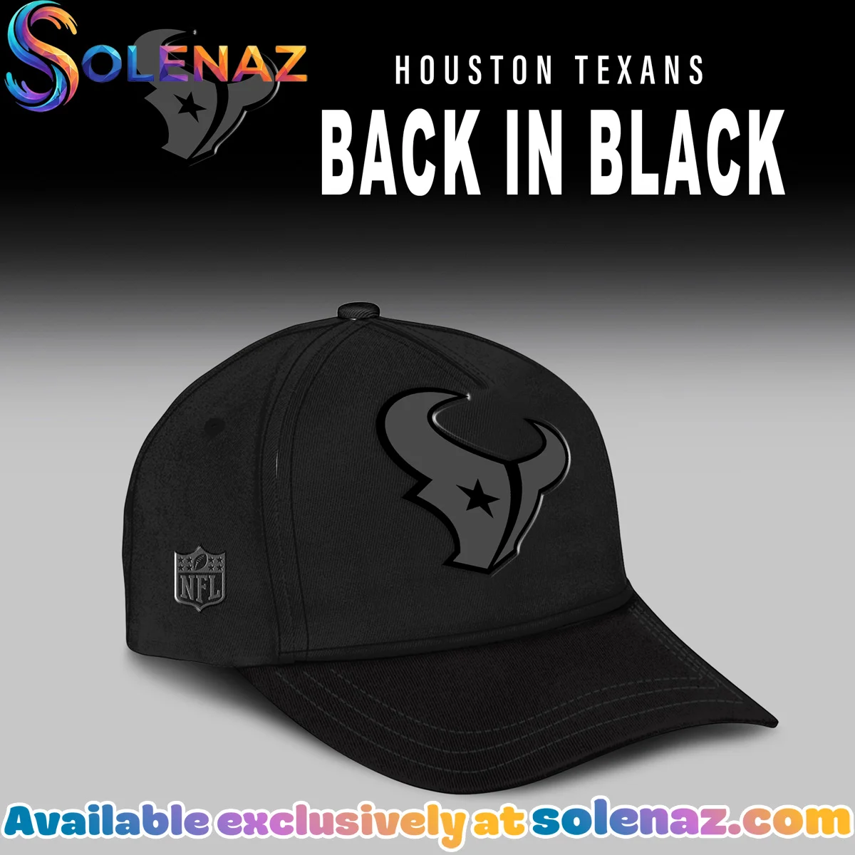 Houston Texans Back In Black T-Shirt & Hoodie - Series 2 Houston Texans Back In Black T-Shirt & Hoodie - Series 2