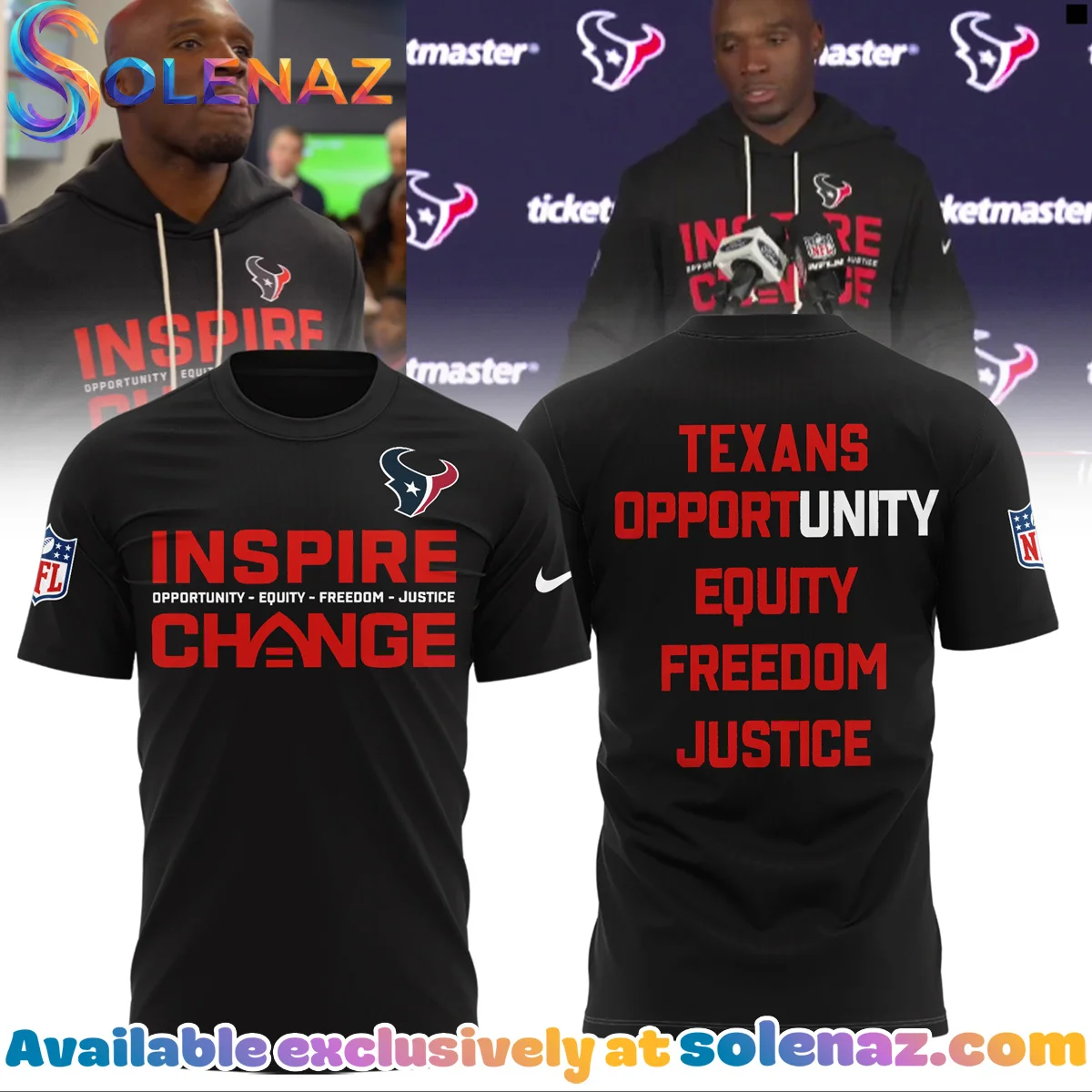 Houston Texans Inspire Change Shirt & Hoodie Houston Texans Inspire Change Shirt & Hoodie