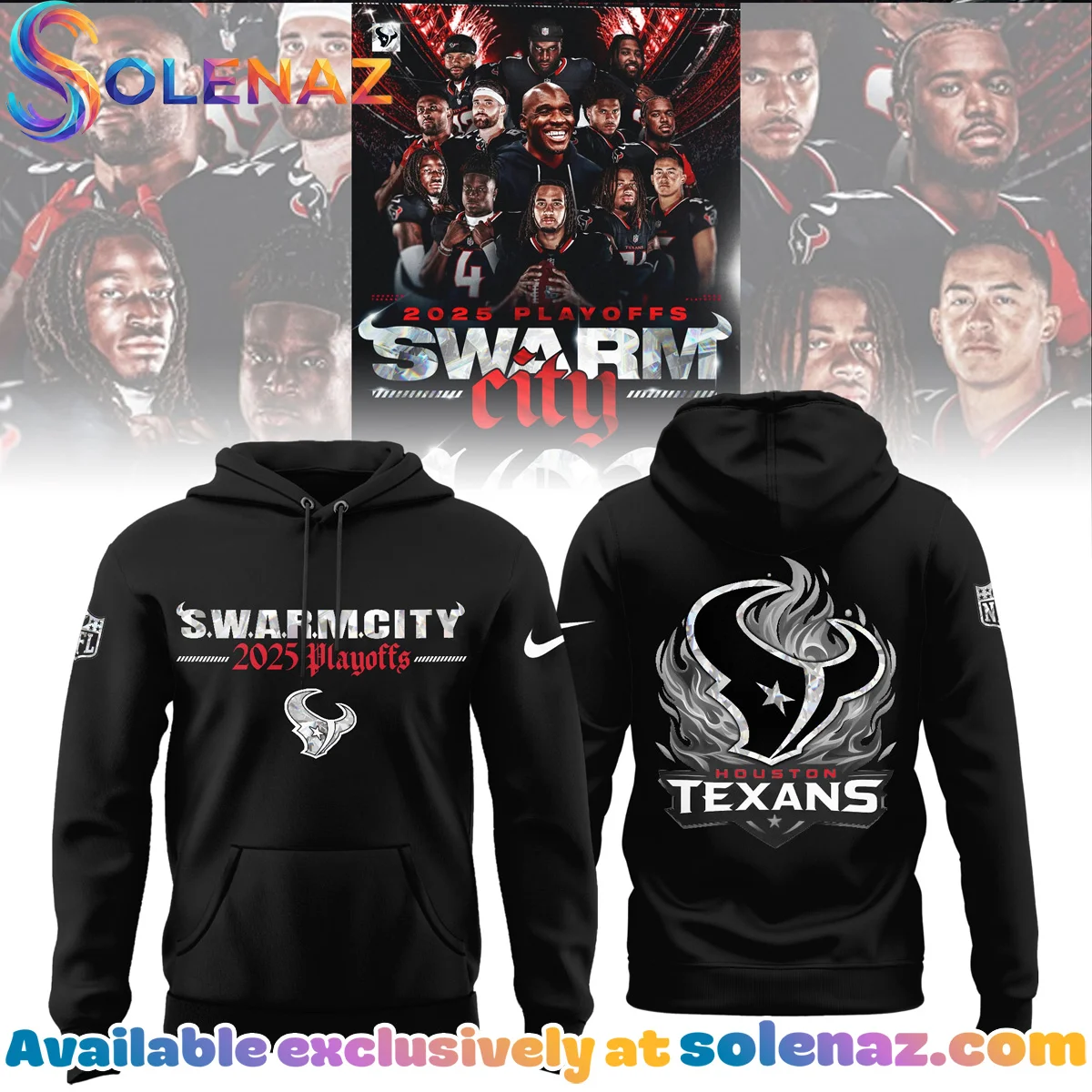 Houston Texans SWARM City T-Shirt & Hoodie - Part 13 Houston Texans SWARM City T-Shirt & Hoodie - Part 13