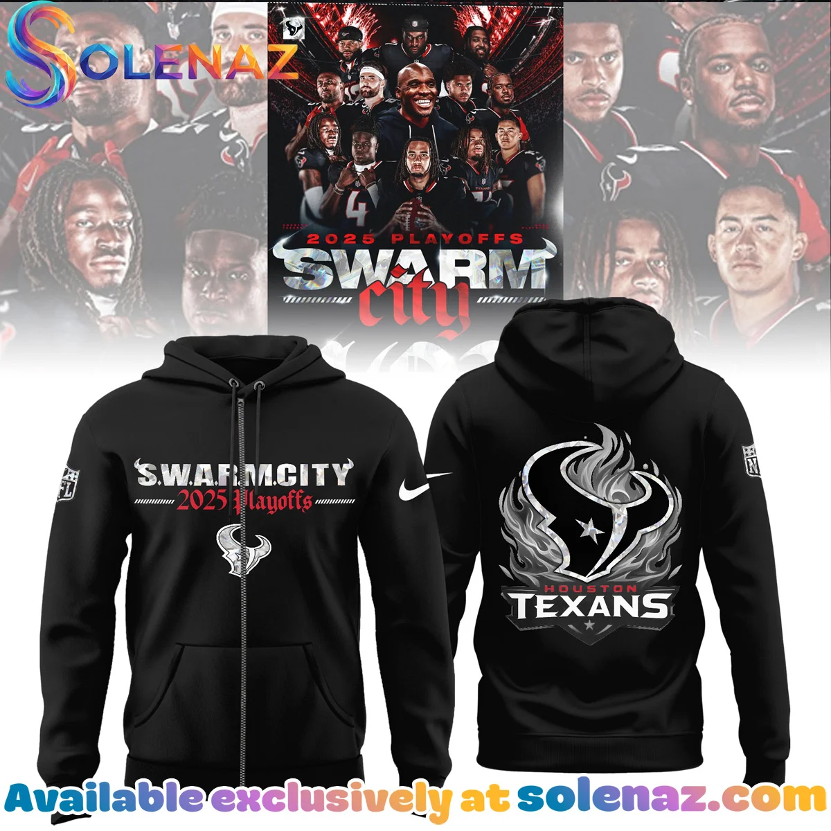Houston Texans SWARM City T-Shirt & Hoodie - Part 13 Houston Texans SWARM City T-Shirt & Hoodie - Part 13