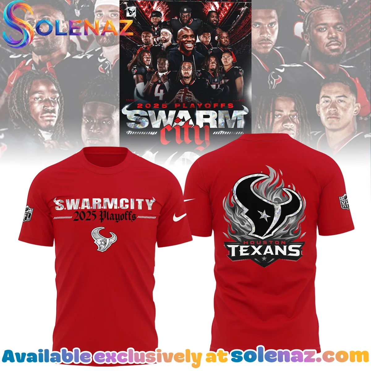 Houston Texans SWARM City T-Shirt & Hoodie - Part 13