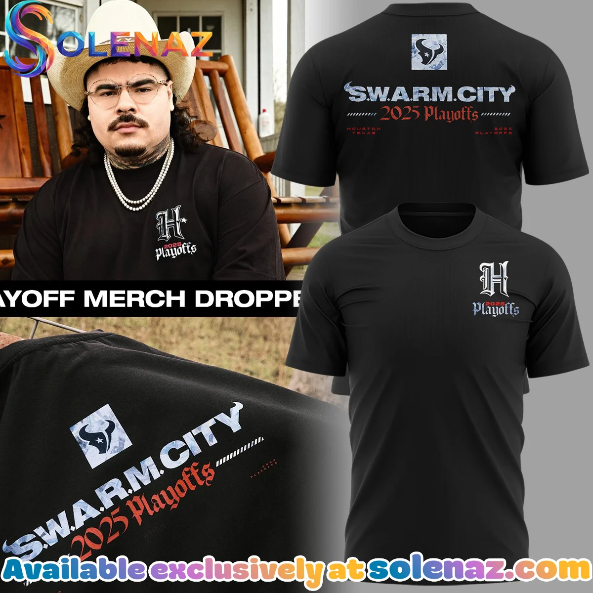 Houston Texans SWARM City Shirt & Hoodie - Series 12 Houston Texans SWARM City Shirt & Hoodie - Series 12