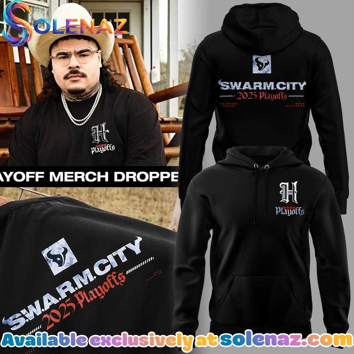 Houston Texans SWARM City Shirt & Hoodie - Series 12 Houston Texans SWARM City Shirt & Hoodie - Series 12